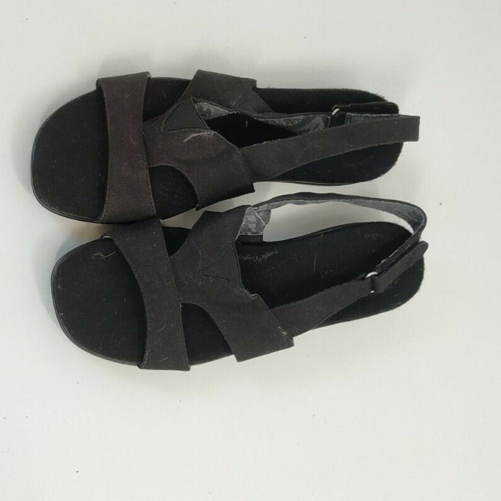 Grasshoppers black sandals Fabric Wome!Sz 8M .used